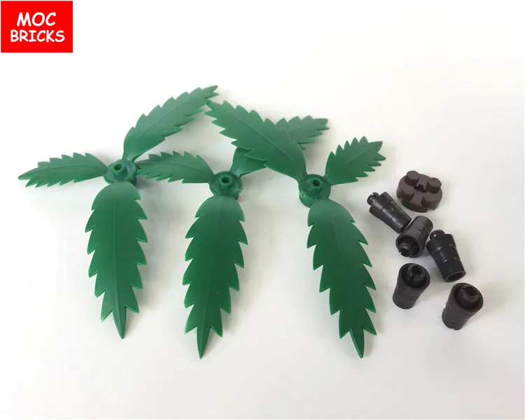 Кубики MOC DIY пальмовое дерево пляж пустыня тропический лес джунгли для сада