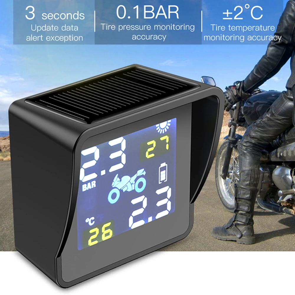 Беспроводная система контроля давления в шинах мотоцикла TPMS водонепроницаемый