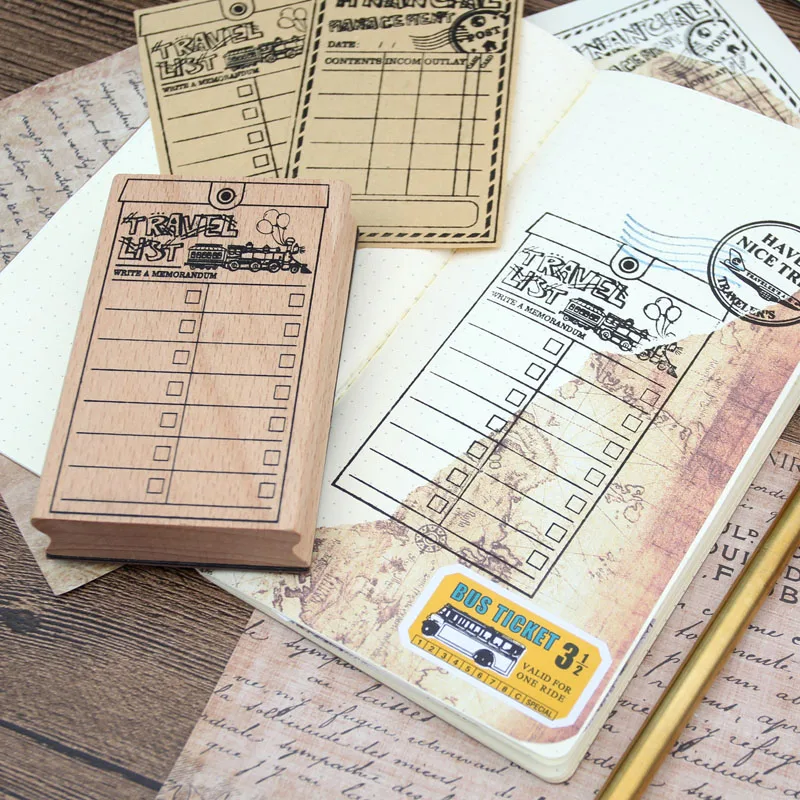 Большие деревянные ретро PDA план печать ручного счета Примечания точечная