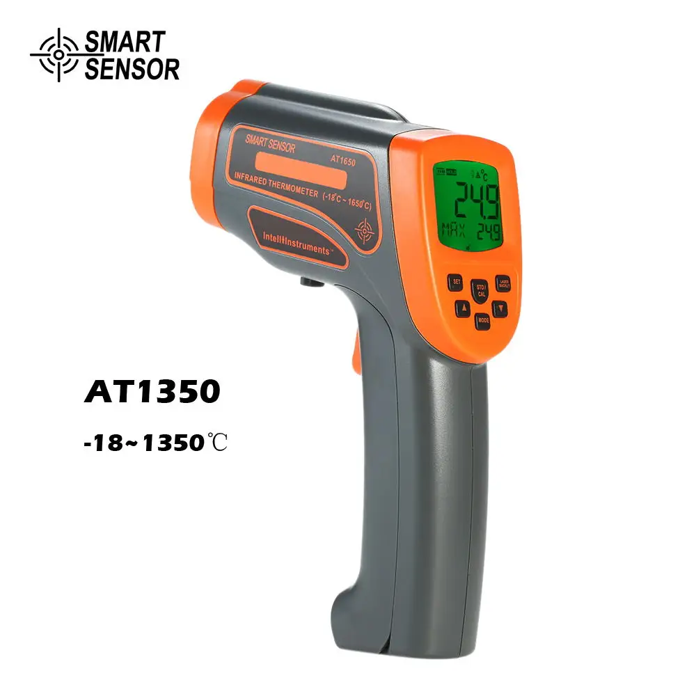 1350 Degrees AT1650-18-1650C 20:1 цифровой термостат Инфракрасный термометр ЖК-пирометр+ Backligt C/F измеритель температуры хранение данных - Цвет: 1350 Degrees