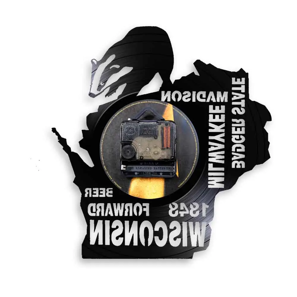 Настенные часы с виниловой пластиной в стиле I love|Настенные часы| |