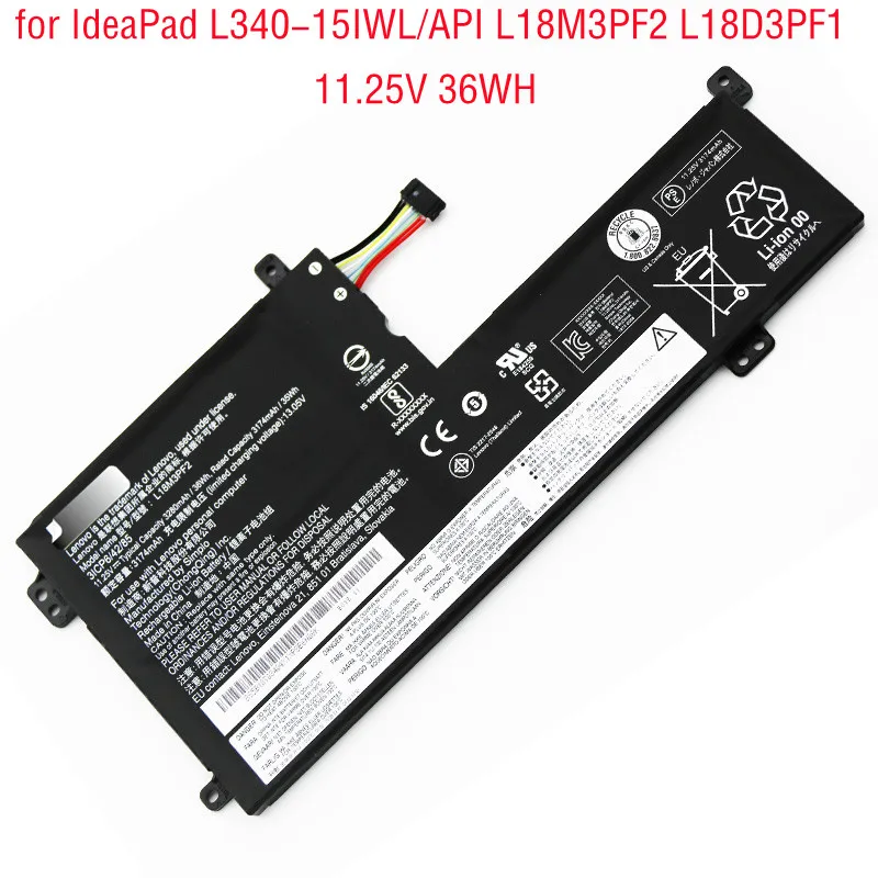 

Оригинальный аккумулятор для ноутбука Lenovo Ideapad L340 L340-15API 15API 17API L18C3PF2 L18L3PF1 L18C3PF2