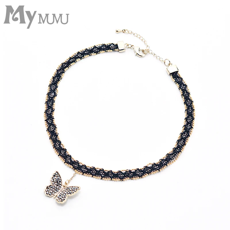 

Женское ожерелье с подвеской-бабочкой