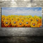 Arthyx ручная роспись нож пейзаж Подсолнечник масляная живопись на канва современные абстрактные декоративные художники настенные картины Домашний декор