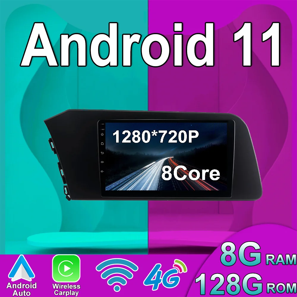 

Android 11 For Hyundai Elantra VII CN7 2020 - 2021 Car Stereo Radio Multimedia Video Player Navigation GPS Wireless Carplay
