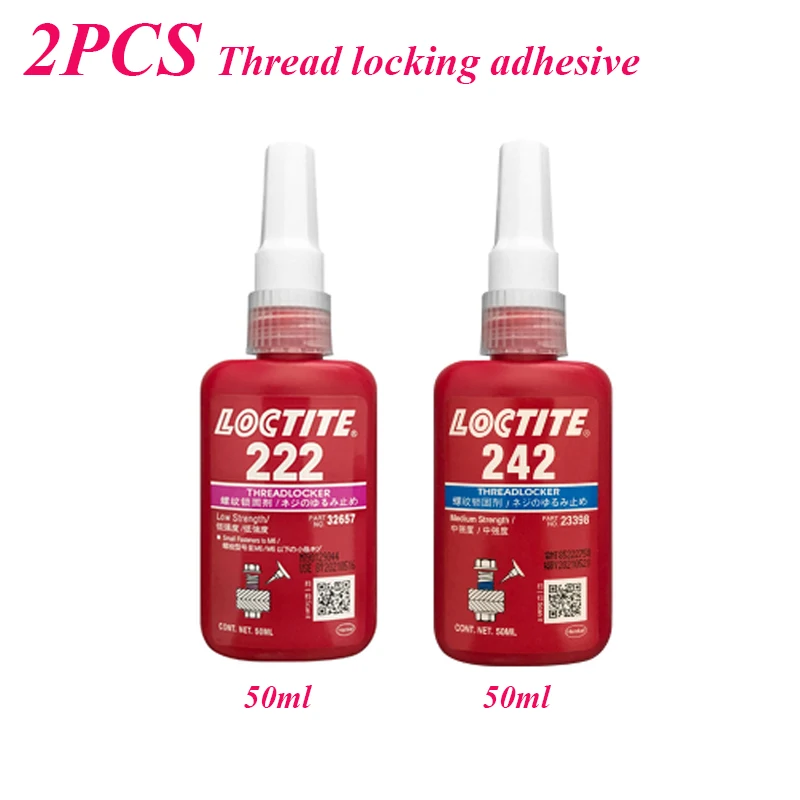 

2PCS 50ml Loctite 222 242 Thread Locking Adhesive Threadlocking Agent High Strength Anaerobic Adhesive Glue Sealant 262 277 290