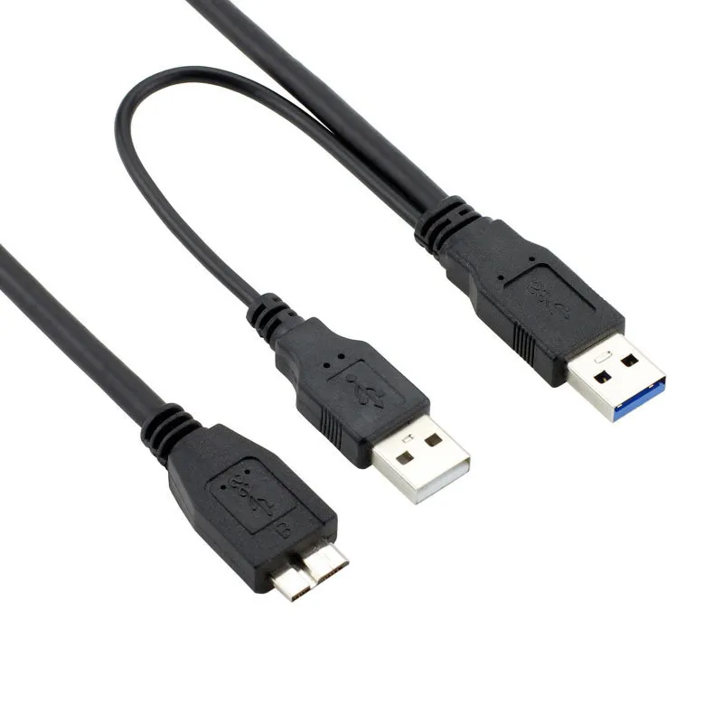Кабель-переходник с USB 3 0 папа на Micro дополнительным питанием usb B
