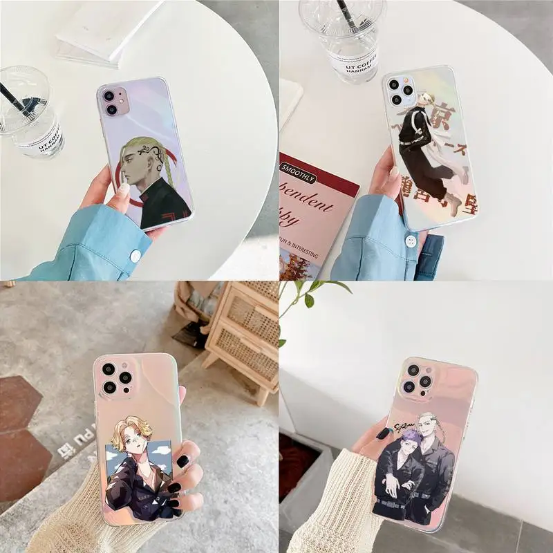

tokyo revengers anime boy Phone Case for iPhone xiaomi redmi 7 8 9 11 12 10 S X XS XR MINI Pro Max Plus laser Transparent