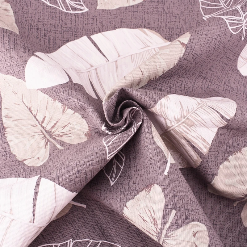 Полотняная ткань QUANFANG с узором листьев для ручной работы тканевая занавеска