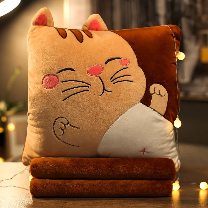 Подушка Стёганое одеяло двойного назначения Одеяло автомобиля нагрузки задней