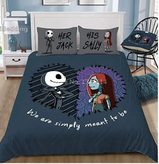3D Кошмар перед Рождеством Комплект постельного белья королевского размера