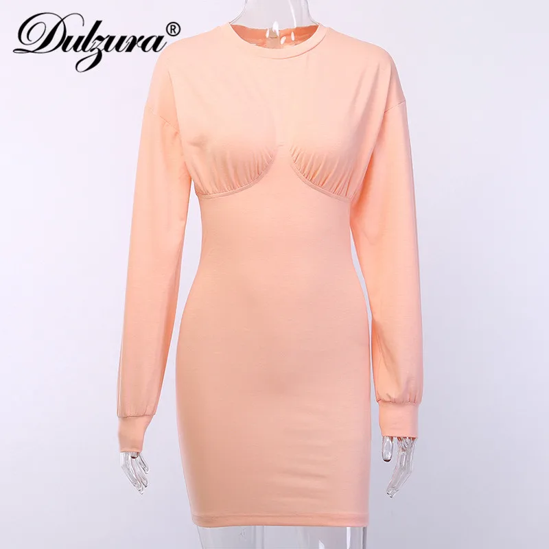 Dulzura/2019 осенне зимнее женское мини платье для вечеринки элегантная одежда
