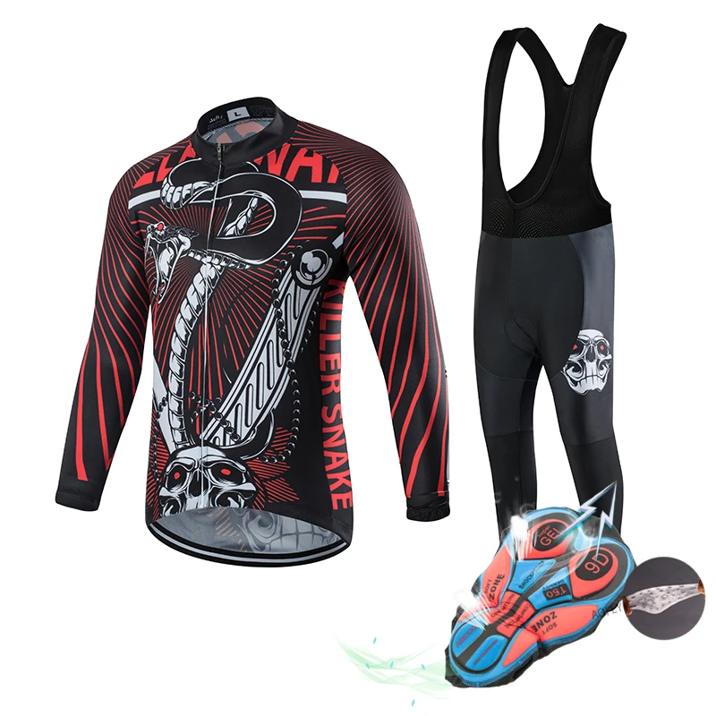 Красный черный нож змея Быстросохнущий эластичный костюм для езды на велосипеде