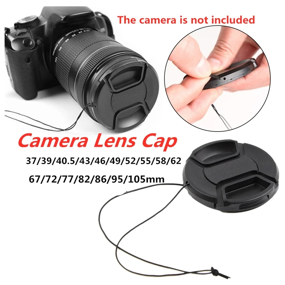 Center Snap on Lens Cap Suitable &ampNikon Canon Sony Fuji Panasonicetc Compatible with All Brands Any Lenses Camera | Электроника