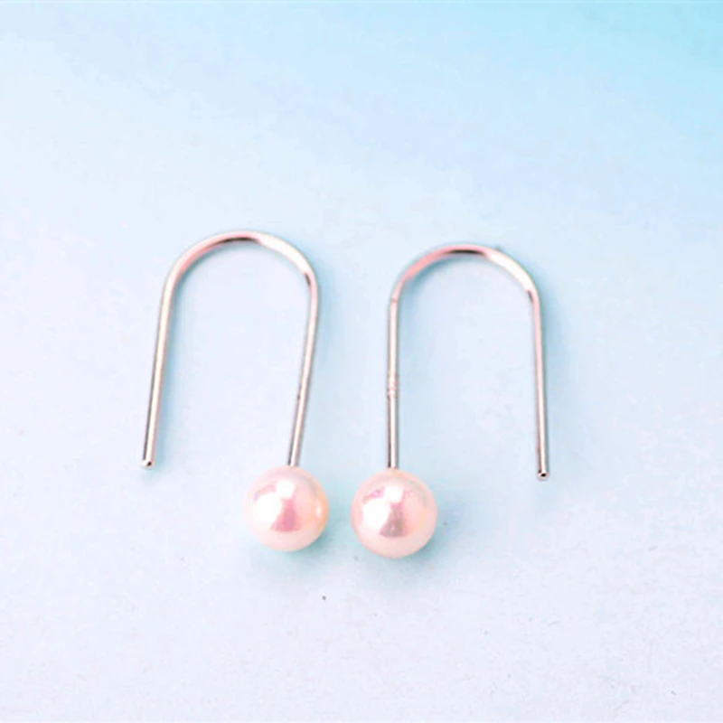 Серьги BONLAVIE из серебра 925 пробы U-образные серебряные серьги с жемчугом |