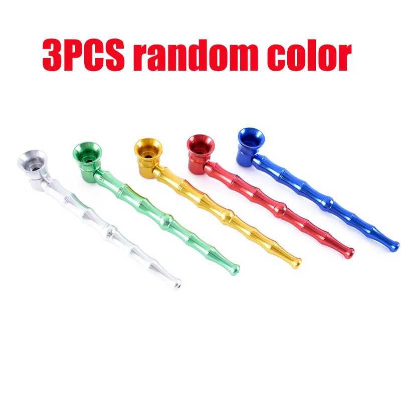 

3PCS Metal Smoking Pipes 13cm Unique Shape Tobacco Pipe High Quality Cigarette Weed Accessories