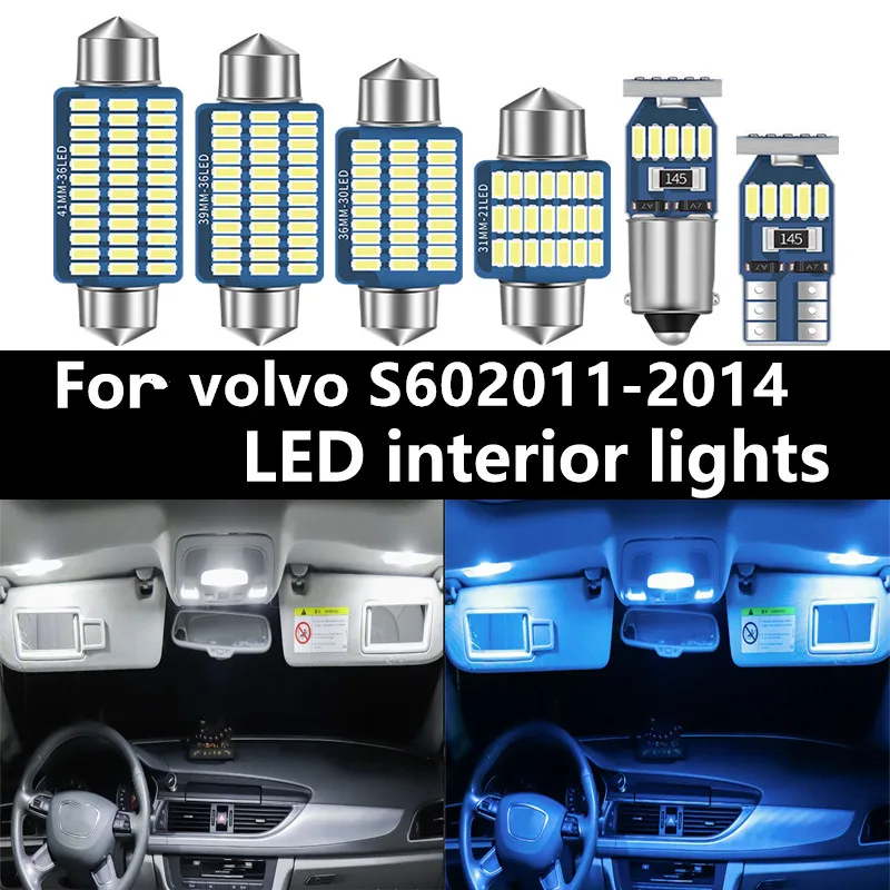 

10 шт. комплект светодиодных ламп для салона автомобиля для volvo s60 седан 2011-2014 карта багажника купол освещение номерного знака s