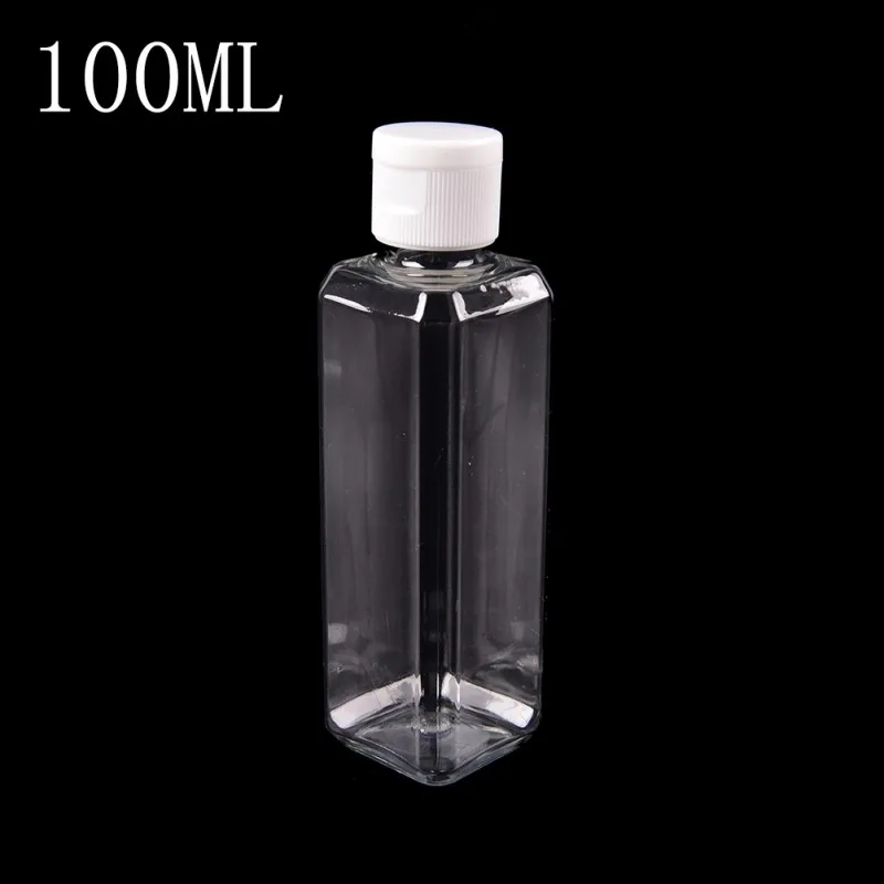 Flip Cap Refillable Bottle Transparent Small Simple Empty Bottles Container Makeup Liquid Cosmetic Jar | Красота и здоровье