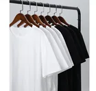 Летняя простая и универсальная белая мужская футболка, однотонная Повседневная Базовая футболка с круглым вырезом, мужской классический Топ высокого качества, 2021