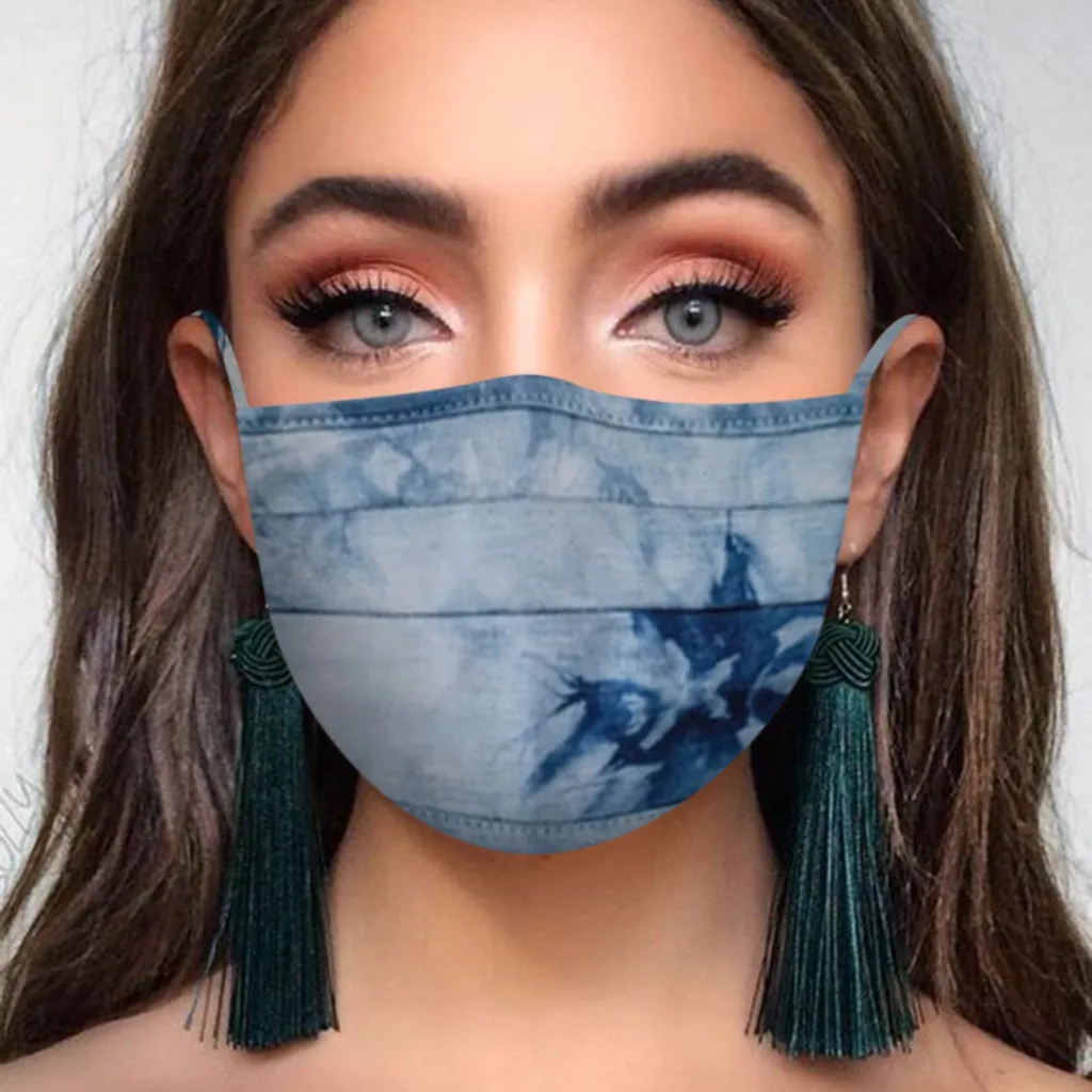 Маска для лица с разноцветным принтом модная дышащая Солнцезащитная защиты от