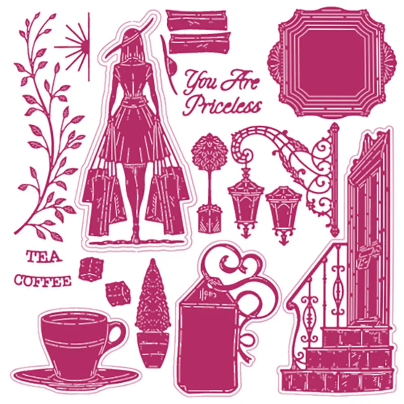 

Shopping Lady Ornate Pillars Metal Cutting Die Scrapbook Embossed Paper Card Album Craft Template Cut Die Stencils New For 2021