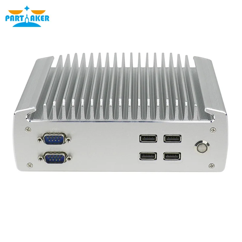 Kaufen Teilhaftig Fanless Industrie Mini PC Intel Celeron J1900 Quad Core Dual Lan Linux Micro Computer Unterstützung RS232 RS485 COM HD-MI