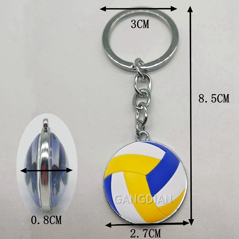 Волейбольная футбольная Спортивная стеклянная Двусторонняя брелок для мужчин и