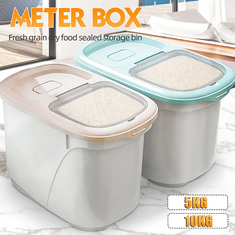 Пластиковый герметичный ящик для хранения риса 10 кг влагостойкий контейнер