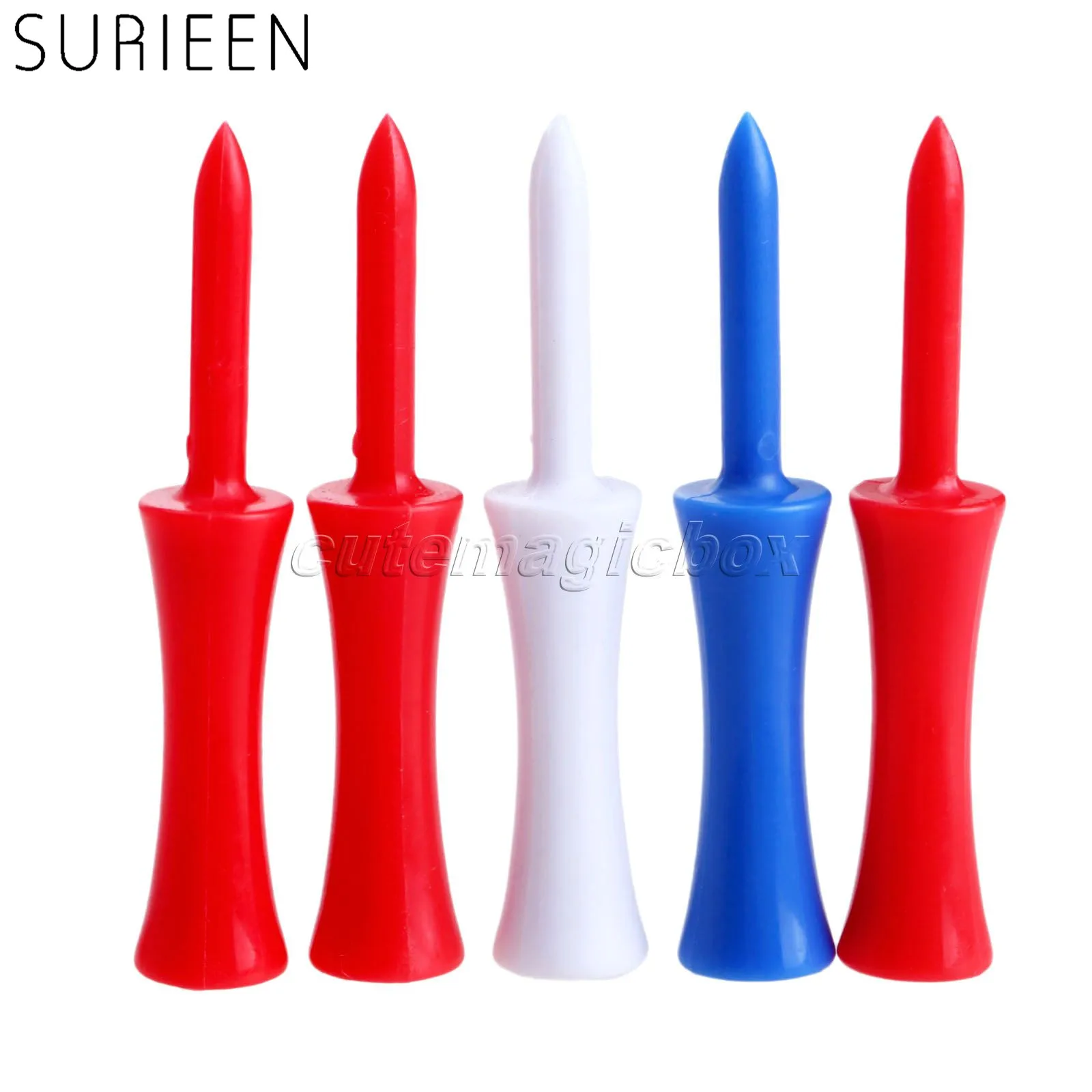 100 шт./упак. Пластик Шаг вниз Ти для гольфа Градуированный замок мяча в гольфе