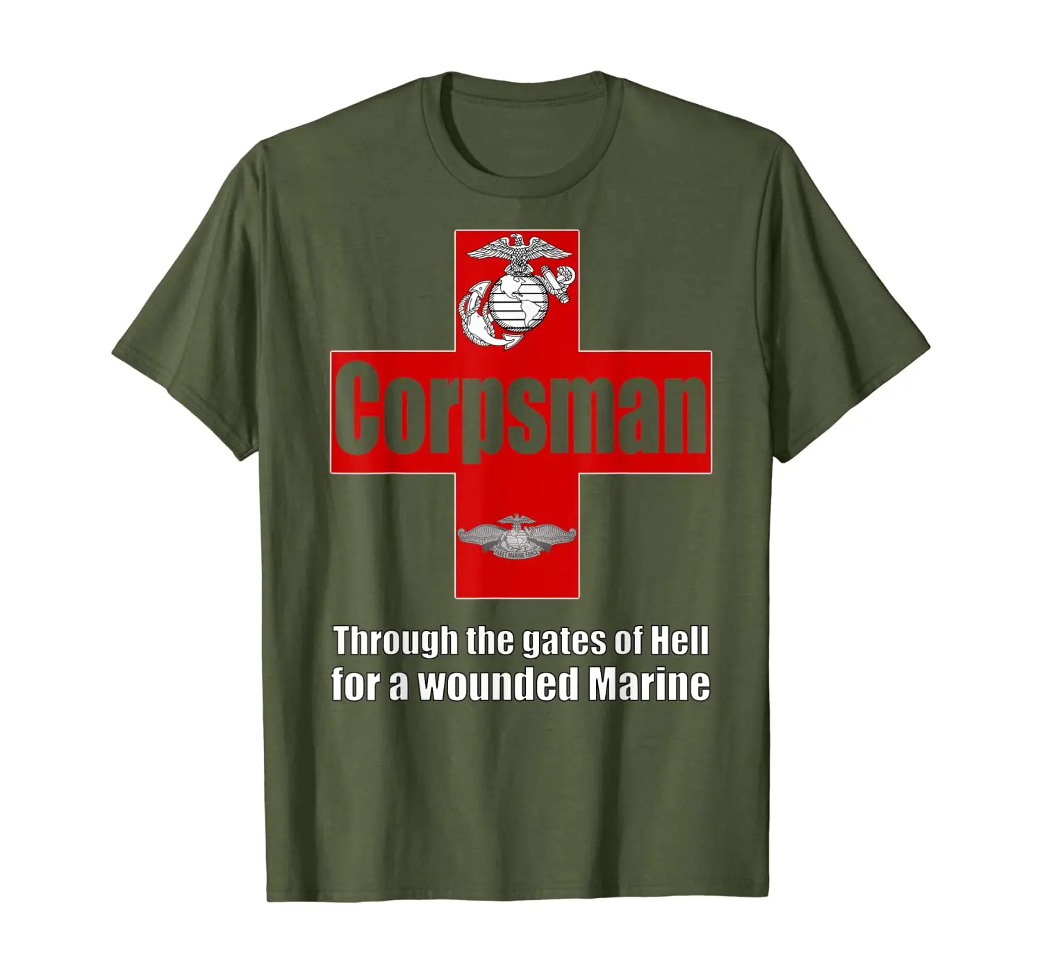 

FMF 8404 Navy Corpsman T Shirt Eagle Globe Anchor