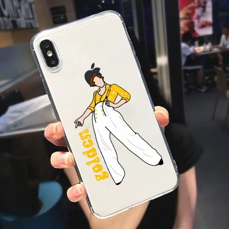 

Gold Harry Styles one direction Phone Case Transparent soft For iphone 5 5s 5c se 6 6s 7 8 11 12 plus mini x xs xr pro max