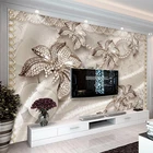 Фотообои 3D стерео Роскошные ювелирные изделия цветок для гостиной ТВ фоновые настенные фрески экологически чистые Водонепроницаемые обои 3D