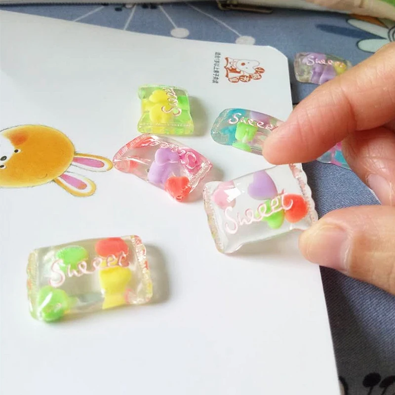 20 шт сладкой Конфета из смолы Flatback миниатюрный Желейный кабошон скрапбукинга Diy