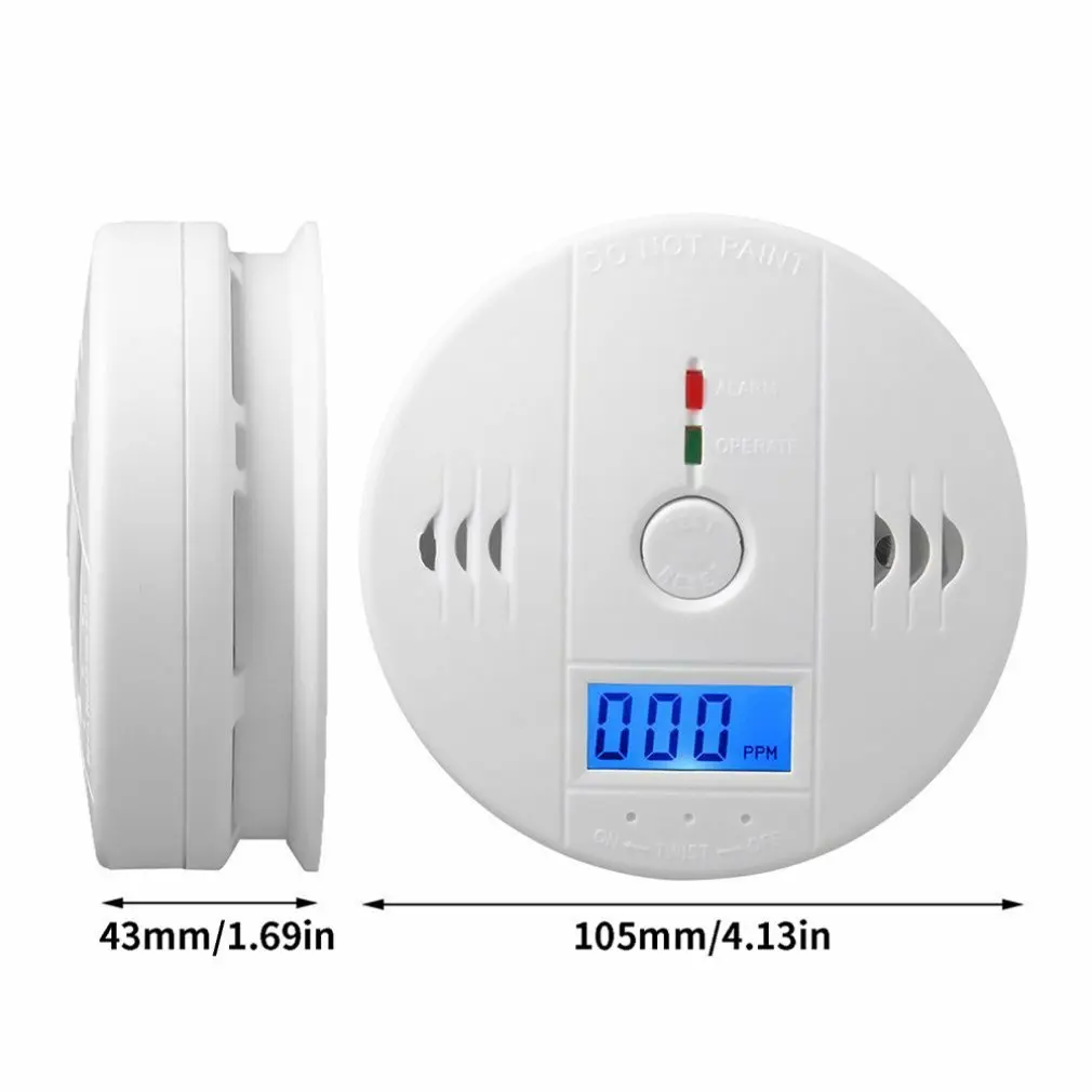 

Profession Home Safety CO Carbon Monoxide Poisoning Smoke Gas Sensor Warning Alarm Detector LCD Displayer Kitchen
