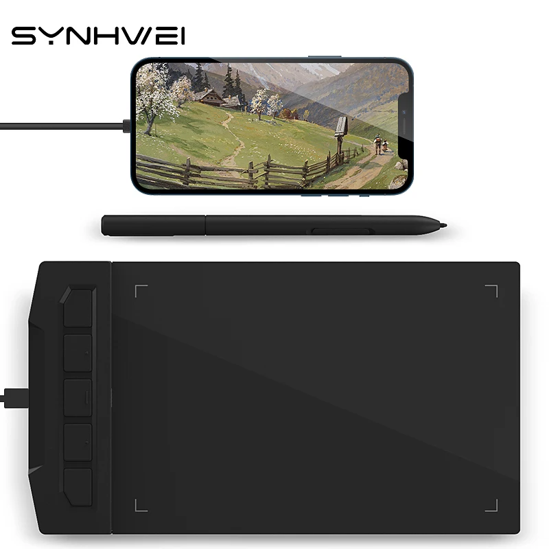 Профессиональный графический планшет для рисования SYNHWEI X1 6 × 4 дюйма Osu письма