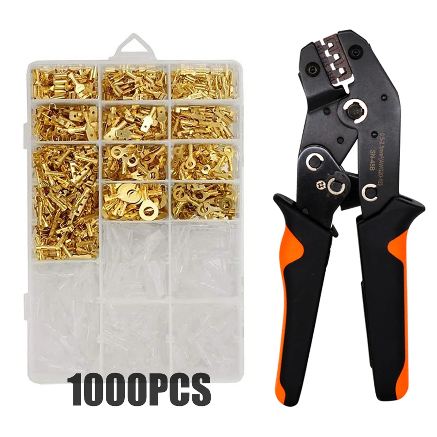 

Обжимные клеммы 2,8/4,8/6,3 мм, изолированные штекерные и гнездовые соединители для проводов, комплект стандартных разъемов для электрического ...