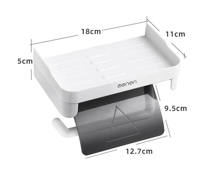 

Wall Mount Roll Paper Storage Rack Multi-function Toilet Paper Holder Rack Bathroom Rack Shelves 3 Colors Home Toilet Rack Tools