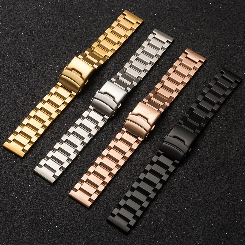 With Tools Solid Full Stainless Steel Straps Women And Men Watch-band folding buckle 18 19 20 21 22 23 24 25mm Quick release