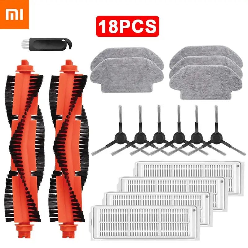 

Запчасти для робота-пылесоса Xiaomi Mijia STYJ02YM, сменные детали, фильтр НЕРА, крутящаяся щетка, насадка на швабру