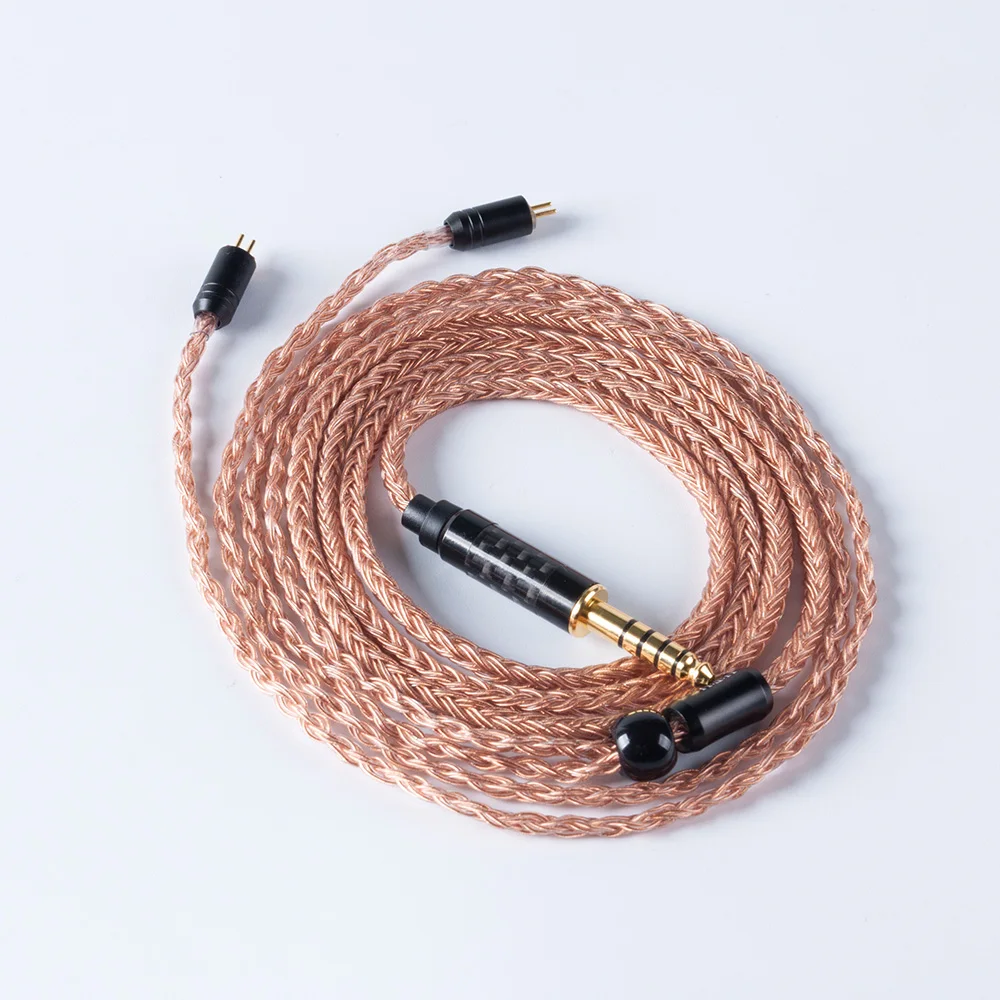 HiFiHear 16 Core Import Single Crystal Copper Cable 2.5/3.5/4.4mm With MMCX/2pin Connector For KZ ZS10 AS10 CCA C12 BLON BL-03