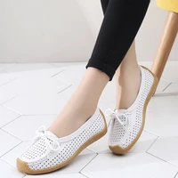 women shoes genuine leather flat loafer ladies slip up sewing ladies shoes female shallow casual moccasins woman shoes plus size