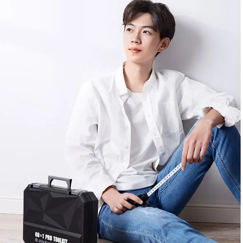 

YOUPIN JIUXUN 12 In 1 Hand Tool Set General Household Repair Multifunctional Storage Case Wrench Hammer Tape Plier Screwdriver