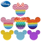 Антистрессовые игрушки-антистресс с Микки и Минни Маусом, милые фигурки для малышей, мягкие силиконовые сенсорные игрушки-сжималки с пузырьками для детей