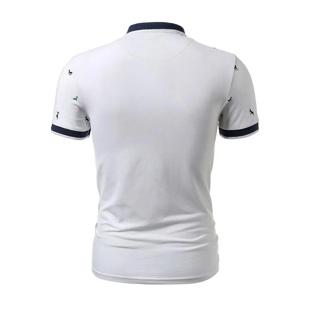 Новая рубашка поло с короткими рукавами Мужская Летняя Повседневная хлопковая