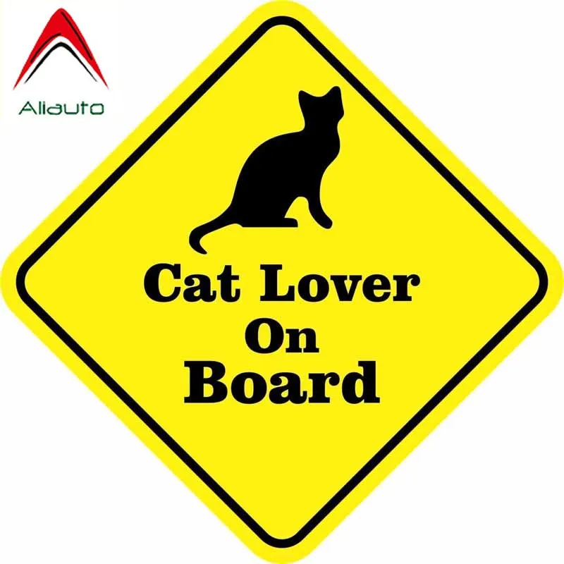 

Aliauto Warning Mark Reflective Decal Lovely The Black Cat Cats Lover on Board Automobile Motorcycles Sticker PVC,10cm*10cm