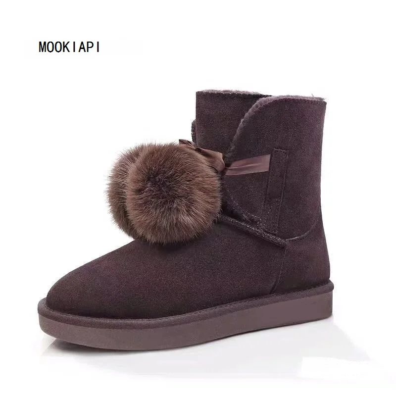 Новейшие высококачественные зимние сапоги в Китае 2019 г. Натуральная Воловья кожа