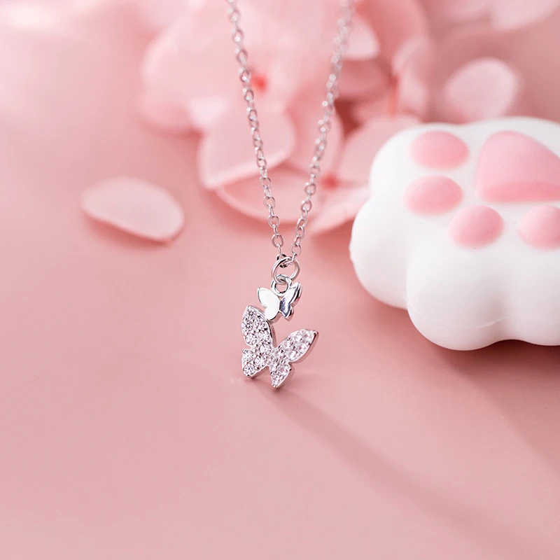 MODIAN 925 стерлингового серебра насекомых регулируемое ожерелье для женщин Сияющий