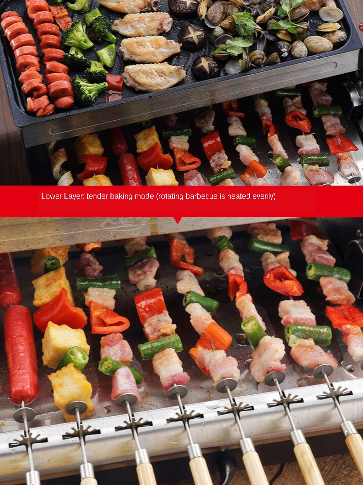 

Multi-functional Electric Grill Grill Korean Electric Grill Automatic Rotate Barbecue Machine Non-stick Electric Grill Rotator
