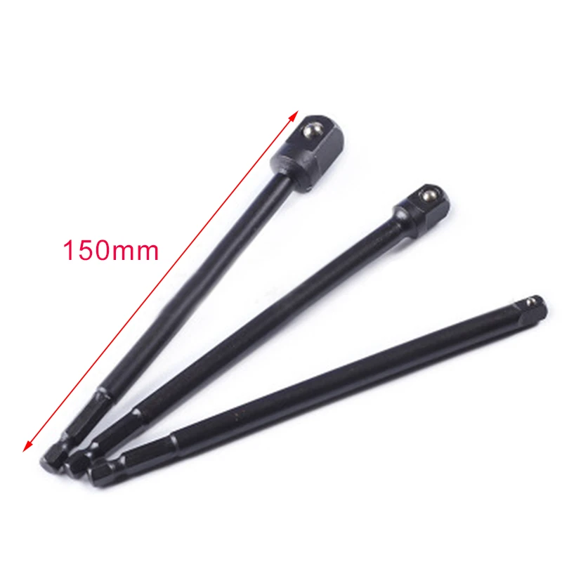 

1/4" 3/8" 1/2" Extension Drill Bit Bar Hex Socket Driver Shank Adapter Tools Kit