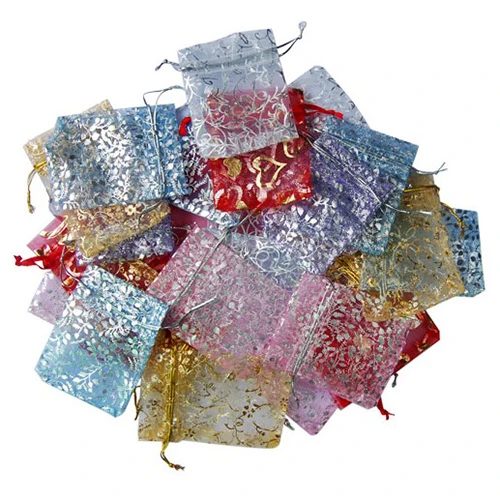 

25 Pcs Organza Jewelry Wedding Party Pouch Drawstring Gift Storage Bags